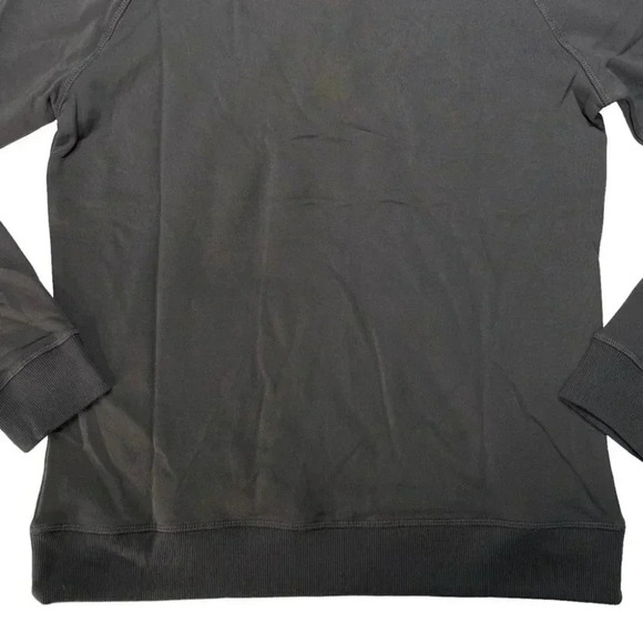 Natori Sathya Volcanic Ash Grey Relaxed Fit 1/4 Zip Hooded Mens Sweatshirt - Picture 10 of 11